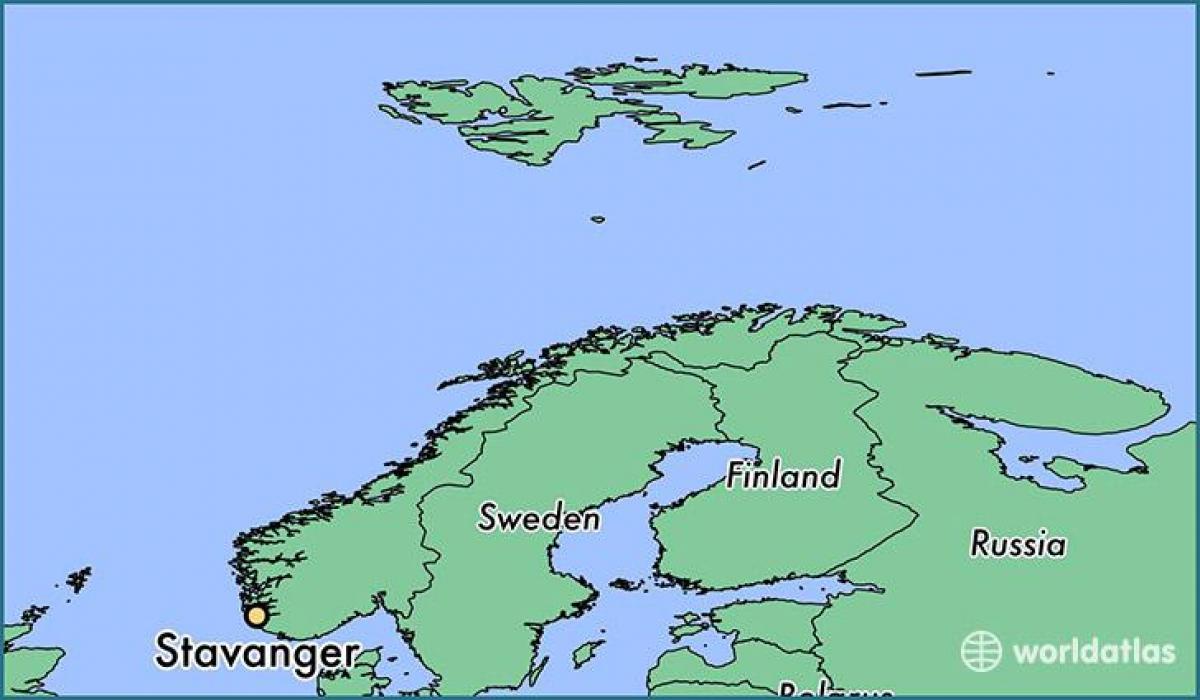 המפה stavanger, נורבגיה