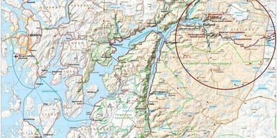 Hardangerfjord נורווגיה מפה